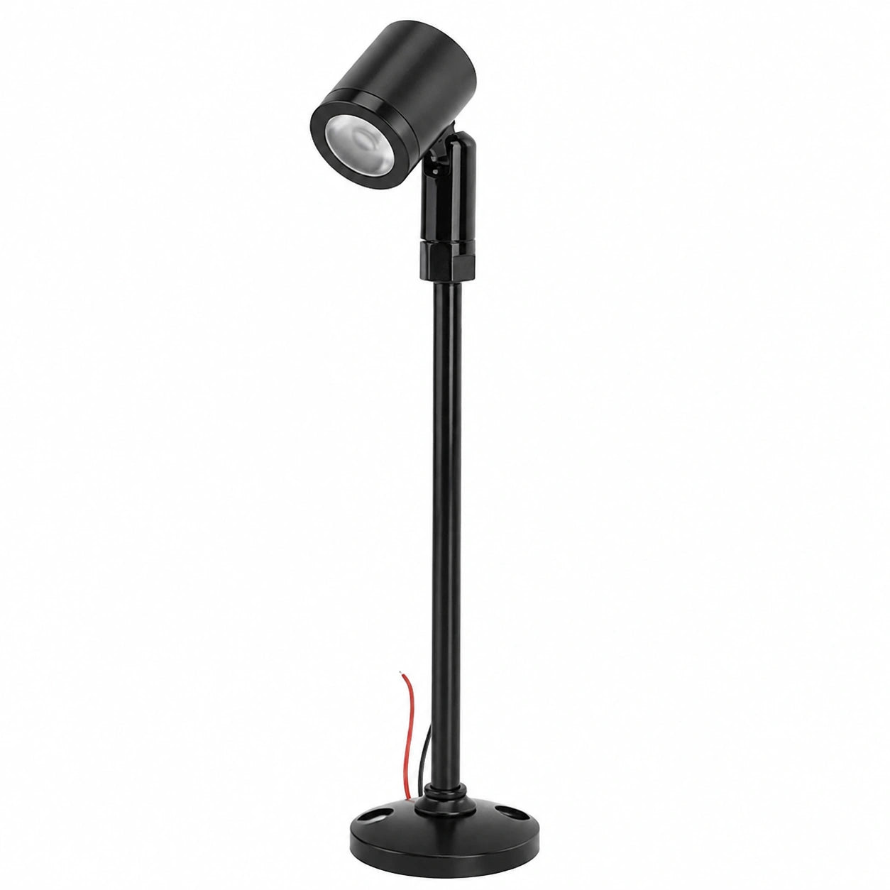 Schwarzer LED-Strahler für Innenbereich, Mini-Spot für Schminktisch und Schränke, 12V Beleuchtung, einstellbare Helligkeit