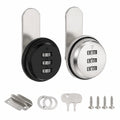 TREABEAR 2er Set Zahlenschlösser, 30mm Schloss für Briefkasten und Möbel, Kombinationsschloss mit 3-stelligem Code, Passwortschutz in Silber und Schwarz