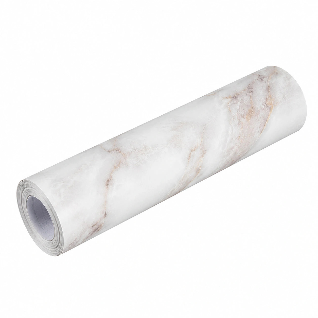 Selbstklebende Marmorfolie für Möbel, PVC Dekorfolie in Granit Matt Weiß Gold, 90x200 cm