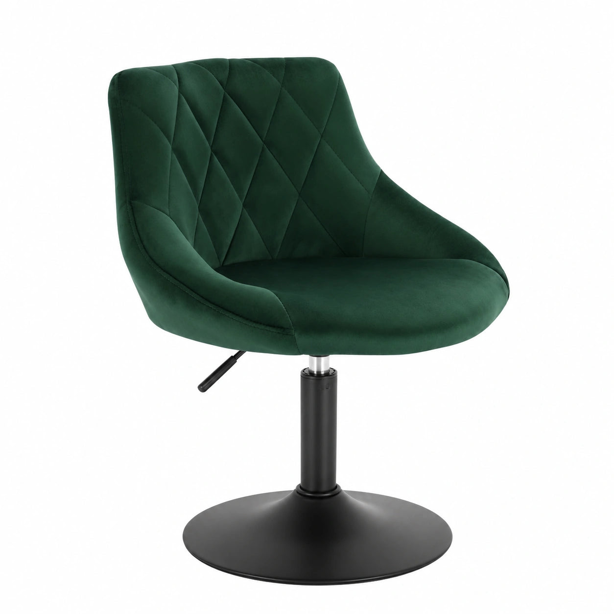 Eleganter WOLTU Schminkstuhl aus Samt, Höhenverstellbar & 360° drehbar, für Schlafzimmer & Esszimmer, Dunkelgrün