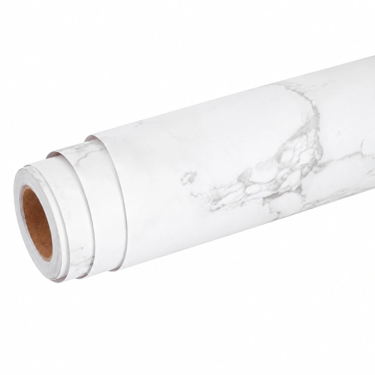 Marmor Klebefolie 40CM x 10M Weiß Matt für Möbel und Küche